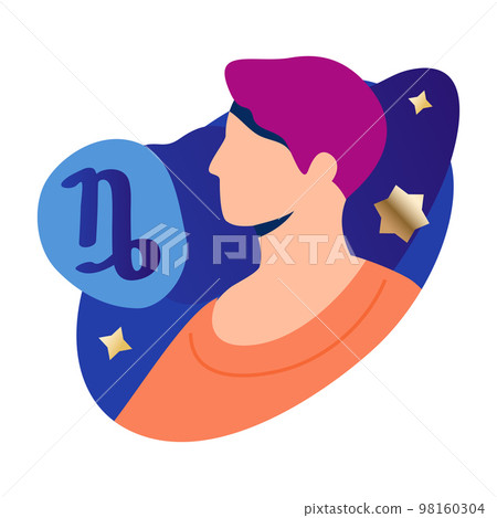 Capricorn Man Zodiac Icon Capricorn Man Zodiac Icon 98160304