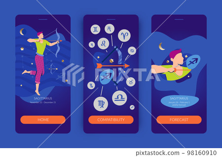 Sagittarius Man Mobile App Screens Sagittarius Man Mobile App Screens 98160910