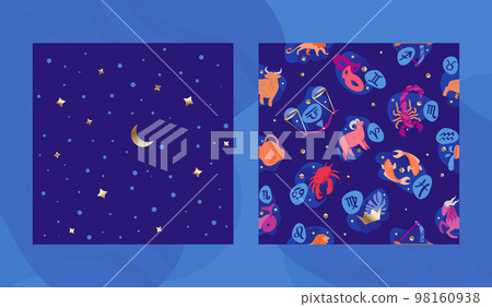 Starry & Zodiac Pattern Set 98160938