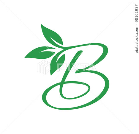 Letter B Natural Green leaf ecology monogram logo Letter B Natural Green leaf ecology monogram logo 98161957