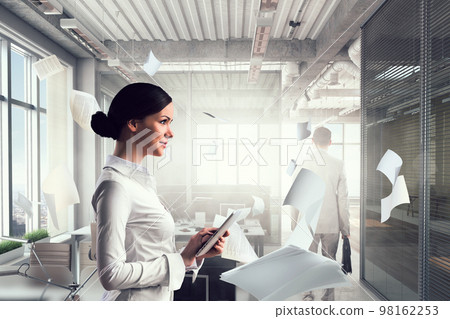 Contemporary business concept . Mixed media Contemporary business concept . Mixed media 98162253