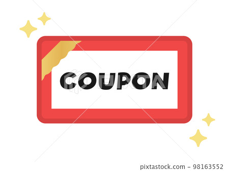 Simple coupon illustration/icon material -... - Stock Illustration ...