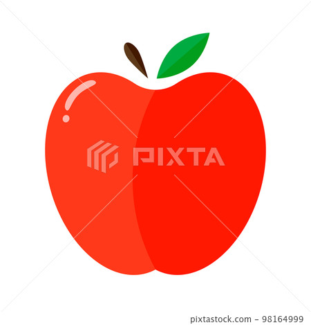 現代蘋果圖標。新鮮的水果。向量。 98164999
