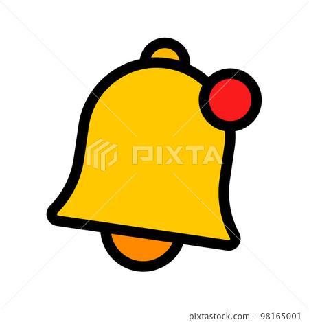 響鈴通知圖標。來電通知。向量。 98165001