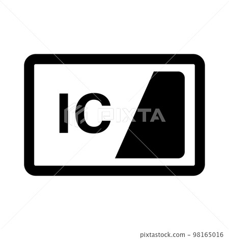 平面設計中的 IC 現金卡圖標。電子支付卡。向量。 平面設計中的 IC 現金卡圖標。電子支付卡。向量。 98165016