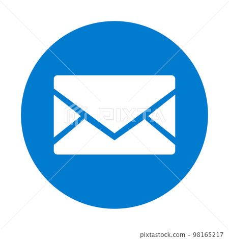 藍色電子郵件圖標。電子郵件。向量。 98165217