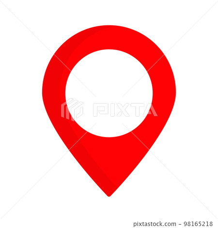 red map pin. destination or location. vector. 98165218