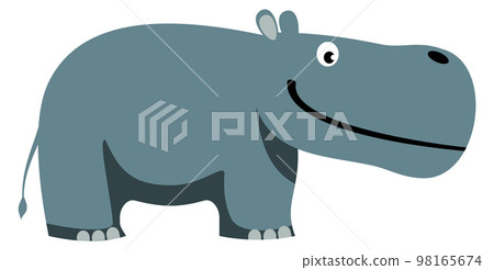 Hippo cartoon icon. Safari happy animal smiling Hippo cartoon icon. Safari happy animal smiling 98165674