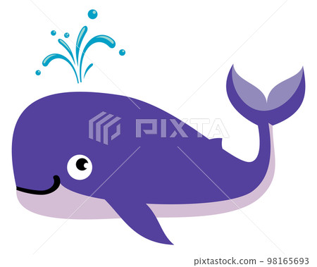 Whale icon. Ocean animal. Cartoon wild fauna Whale icon. Ocean animal. Cartoon wild fauna 98165693