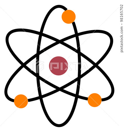 Atom model icon. Physics symbol. Science sign 98165702