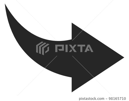 Next icon. Black curved arrow. Interface element Next icon. Black curved arrow. Interface element 98165710