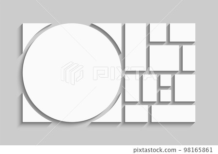 Template collage of thirteen frames, images, photo 98165861