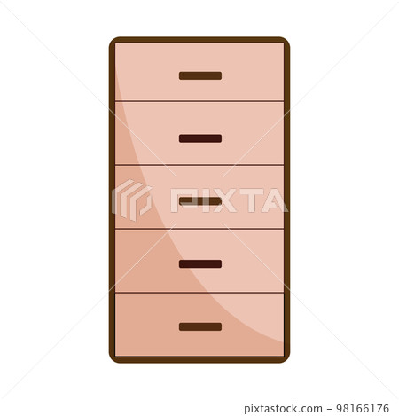 Isolated colored wooden closet furniture image Vector 98166176