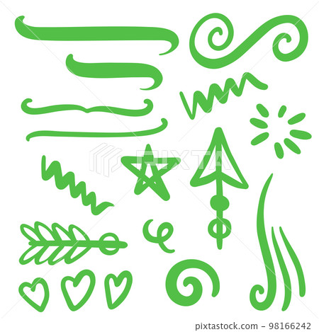 Green Swirls Swash Logo Ornament Designs 98166242