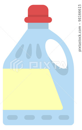 Chemical detergent plastic bottle. Cartoon cleaner icon 98166615