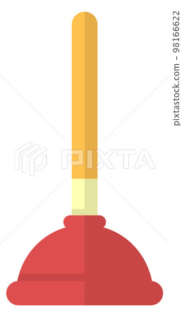 Plunger icon. Toilet drain tool. Plumbing pipes 98166622