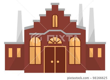 Manufacturing building icon. Industrial architecture. elictricity power Manufacturing building icon. Industrial architecture. elictricity power 98166625