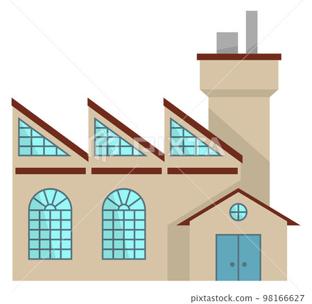 Industrial building icon. Modern urban architecture symbol Industrial building icon. Modern urban architecture symbol 98166627