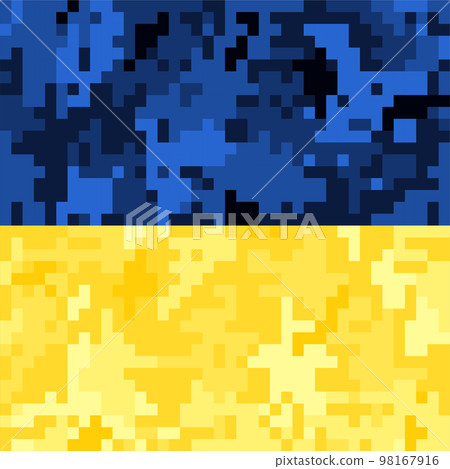Ukrainian national flag camouflage Ukrainian national flag camouflage 98167916
