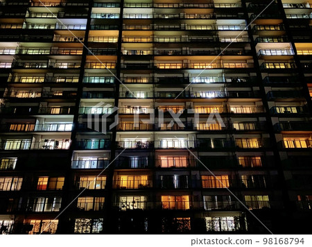 Night view of condominium Night view of condominium 98168794
