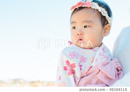 Baby going out in hakama 8 months old Baby going out in hakama 8 months old 98169118