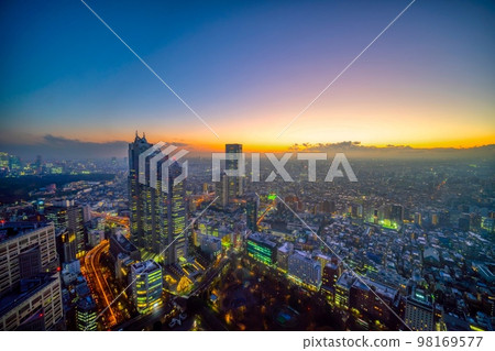 Tokyo scenery magic hour Dec.2022 98169577