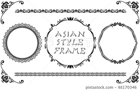Asian style frame 12 (black) 98170346