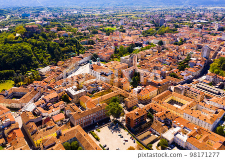 Aerial view on the city Gorizia. Italy Aerial view on the city Gorizia. Italy 98171277