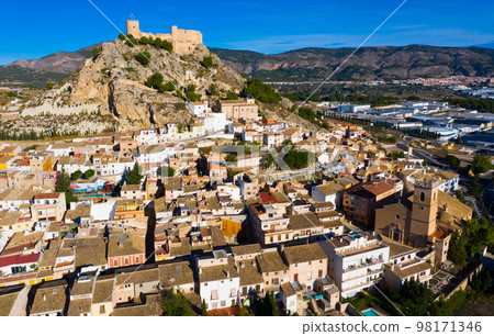 Aerial panoramic view of Ares de Maestrat in province of Castellon 98171346