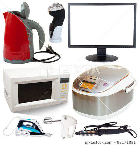 Collage of different home appliances Collage of different home appliances 98171881
