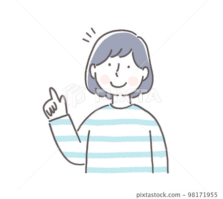 一個指點女人的插圖 98171955
