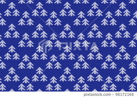 Image of the forest Textile pattern Traditional embroidery of Aomori prefecture in the Tohoku region of Japan Modoko (pattern) of Tsugaru Koginzashi 98172168
