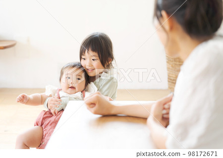 mother raising a child 98172671
