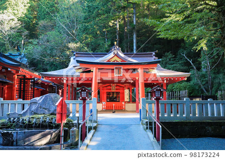 神奈川縣箱根町箱根神社境內的九頭龍神社新宮 98173224