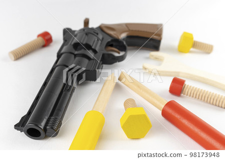 Toy guns and tools. Gun repair image 98173948