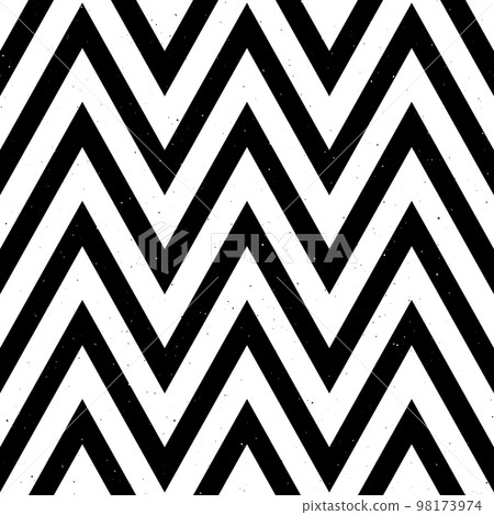 Grunge zigzag seamless pattern. Black and White chevron fabric texture. Abstract zig zag background. Repeating vector Grunge zigzag seamless pattern. Black and White chevron fabric texture. Abstract zig zag background. Repeating vector 98173974
