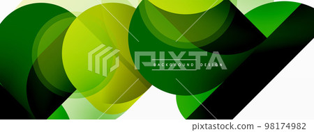 Round triangle shapes lines and circles. Geometric vector illustration for wallpaper banner background or landing page Round triangle shapes lines and circles. Geometric vector illustration for wallpaper banner background or landing page 98174982