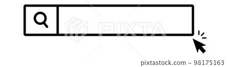 Internet search engine search box and mouse cursor icon. vector. 98175163