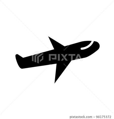 Departing plane icon. Aviation industry. vector. 98175372
