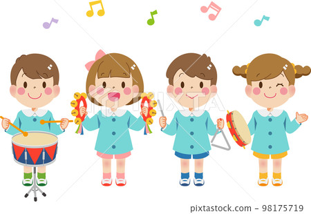 children playing musical instruments 98175719