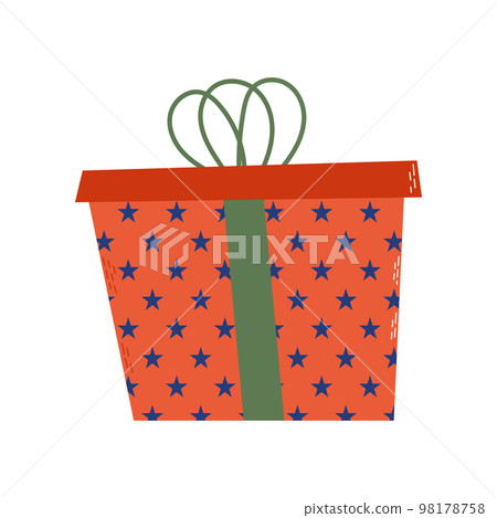 Colorful gift box. Good for Birthday, Christmas design. Vector illustration 98178758