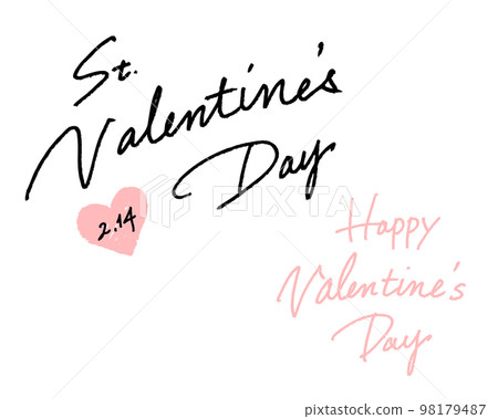St.Valentine's day 2.14 Happy Valentine's Day handwriting St.Valentine's day 2.14 Happy Valentine's Day handwriting 98179487