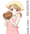Girl with handmade Valentine's chocolate _ proud 98180076