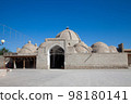 Trade domes, bazaar in the city of Bukhara in Uzbekistan. 98180141