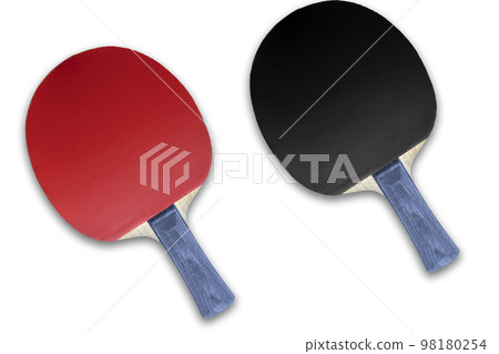 Table tennis racket is isolated on a white background with reflection 98180254