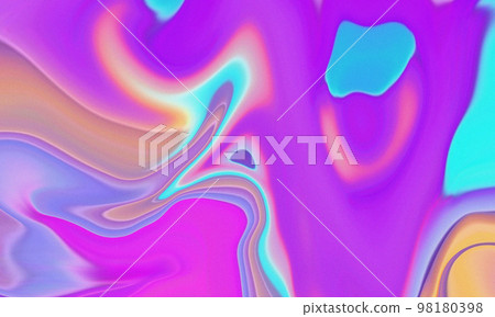 Holographic liquid grainy background illustration 98180398