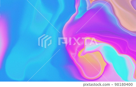 Holographic liquid grainy background illustration Holographic liquid grainy background illustration 98180400