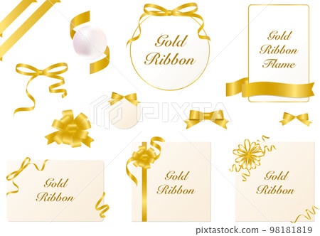 華麗的金絲帶環繞框架 98181819