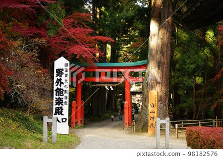 世界遺產中尊寺白山神社和能劇場 98182576