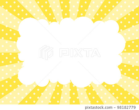 森伯斯特和圓點背景上蓬鬆的語音氣泡框的插圖 98182779